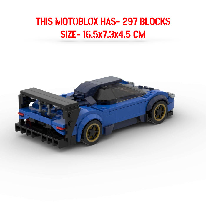 Premium buildable car model kit made from bricks – collectible display piece for car enthusiasts aged 14 and above.